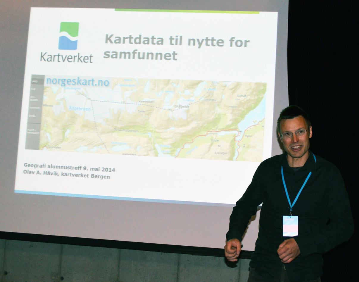 Olav A. Haavik med sin presentasjon.
