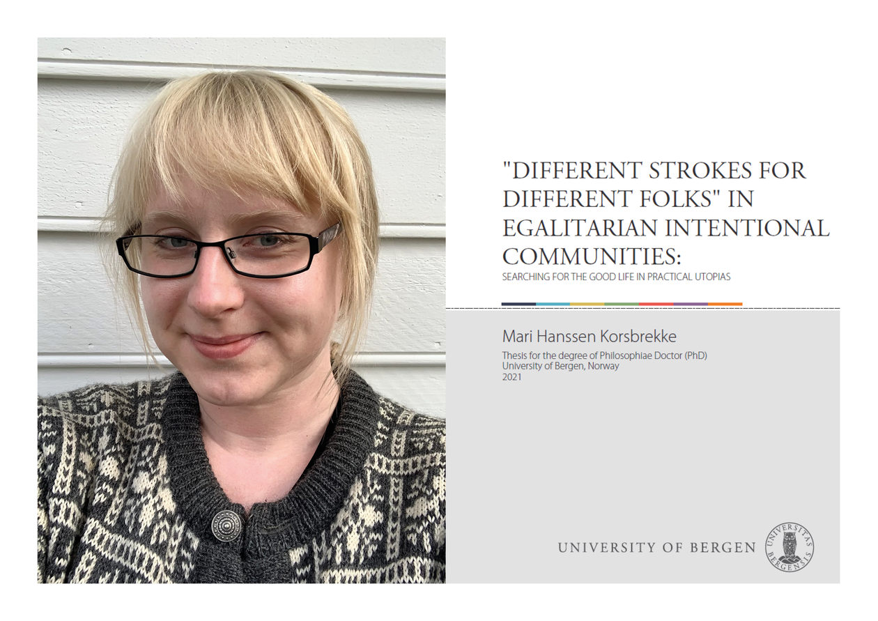 Portrait and front page theses Mari Korsbrekke