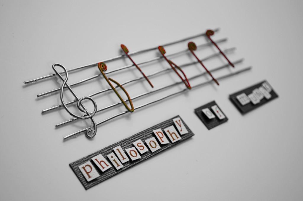 Some musical notes with the text "philosophy of music" beneath