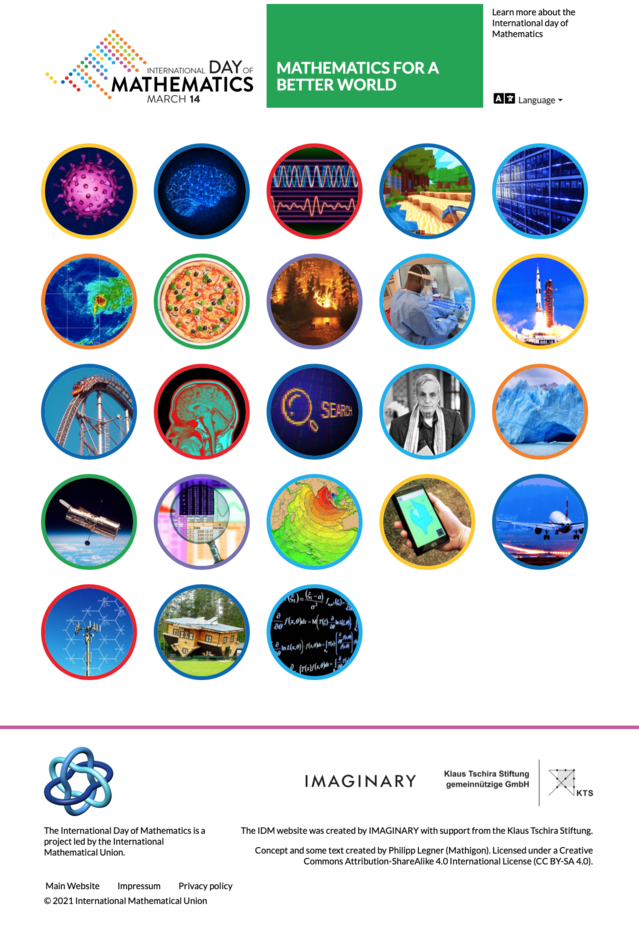 Pi-dagen poster, fra International Mathematical Union