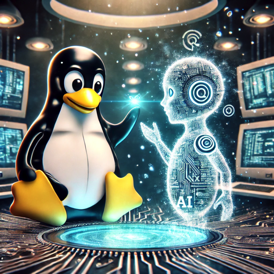 KI-generert illustrasjon med pingvin