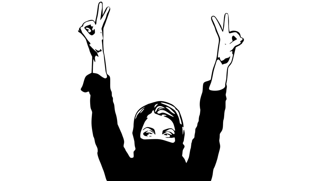 Vector image of woman