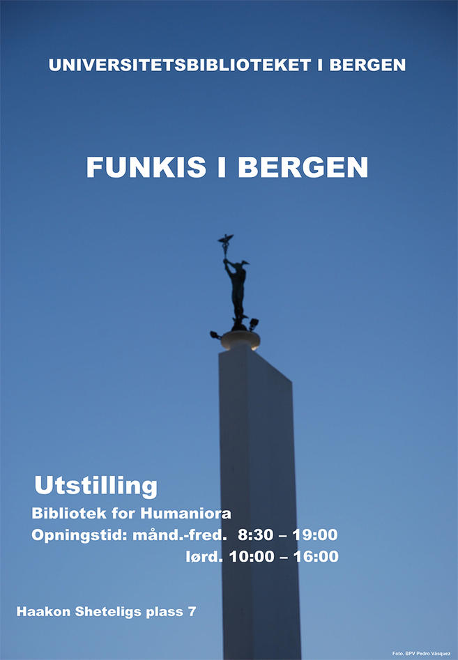 Utstillingsplakat til Funkis i Bergen