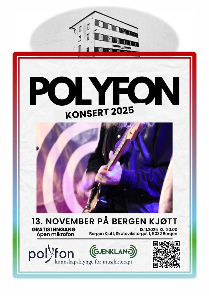 Plakat med informasjon om Polyfon-konserten 13. november 2025