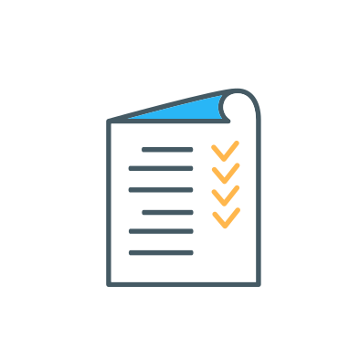 Illustrasjon av ark med liste