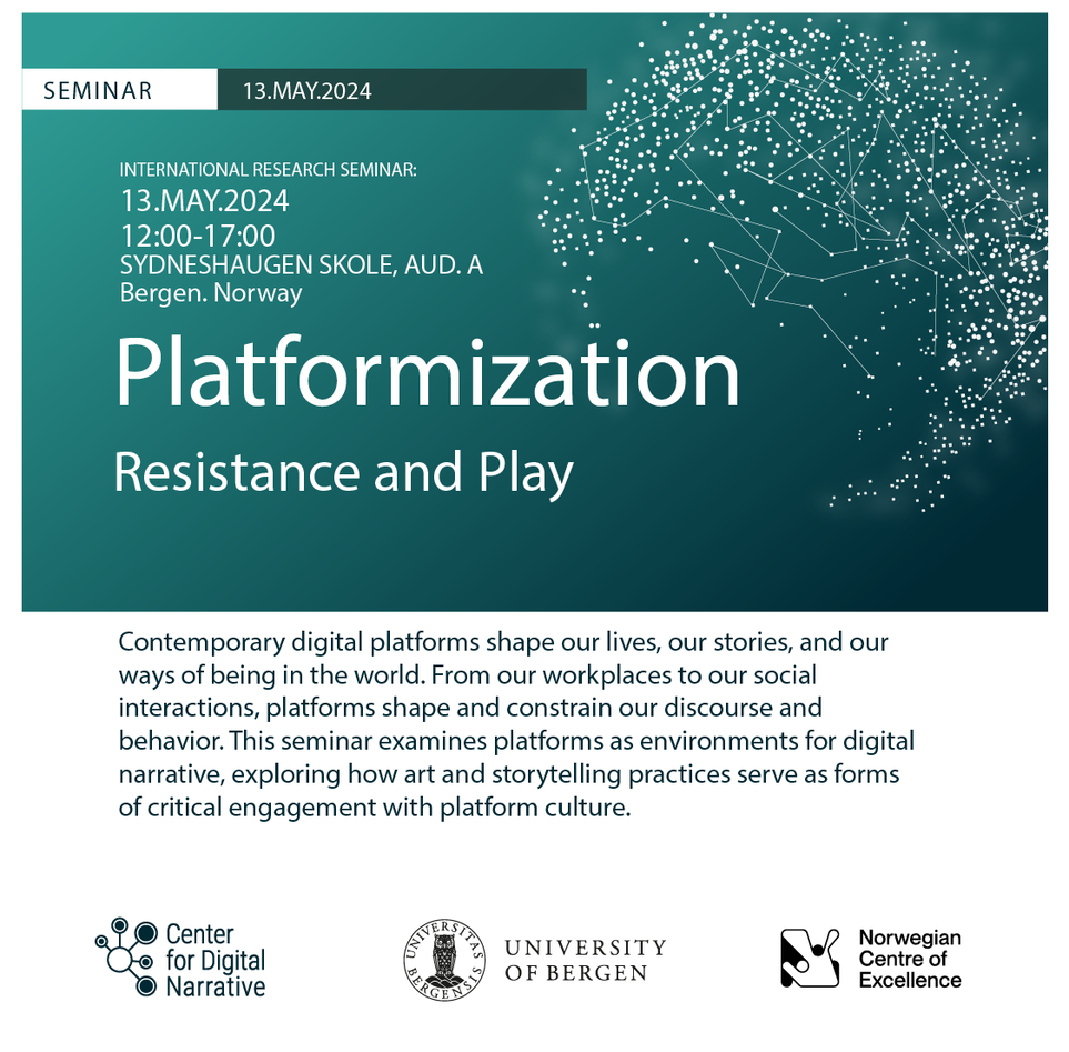 Platformization: Resistance and Play seminar