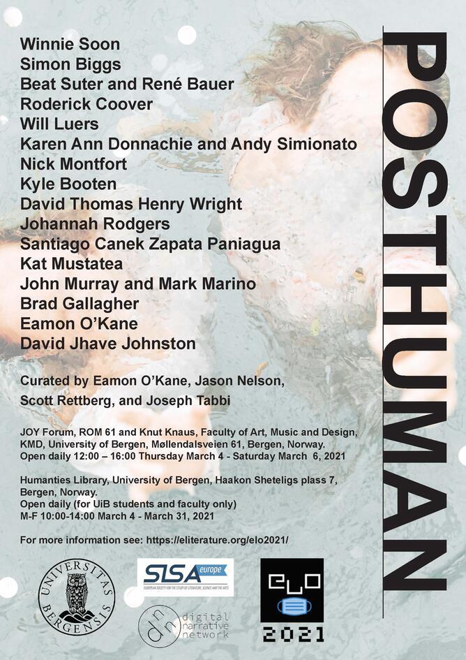 Exhibition poster for "Posthuman."