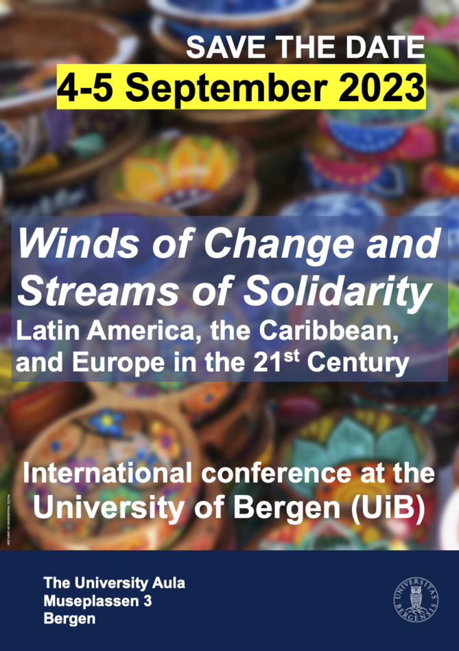 Poster for the Latin America and Caribbean Conference at the University of Bergen 4-5 September 2023