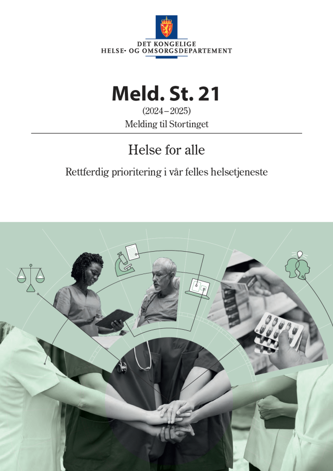 Cover page of the prioriteringsmelding