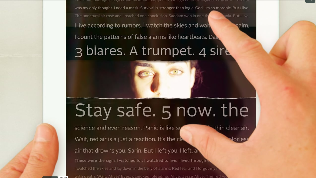 Image of hands interacting with the work PRY.