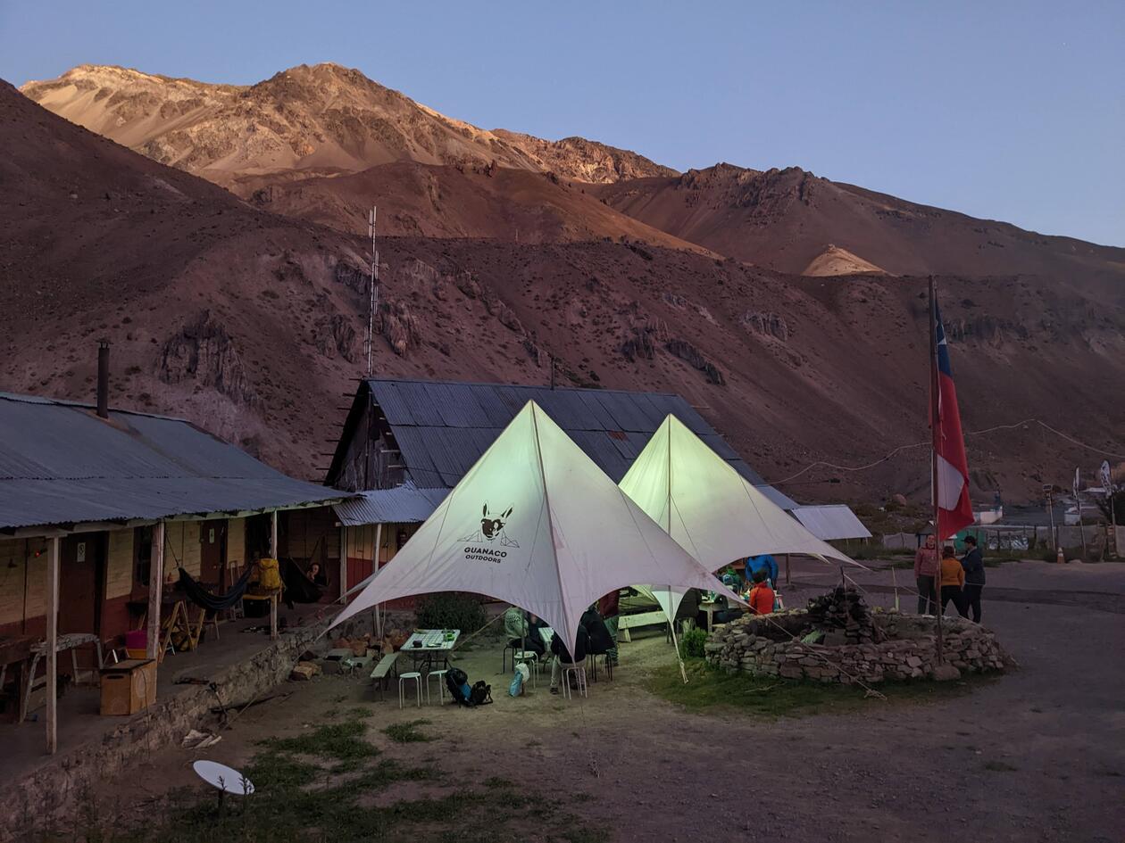 Camp in the Mountain of in Andes, Chile