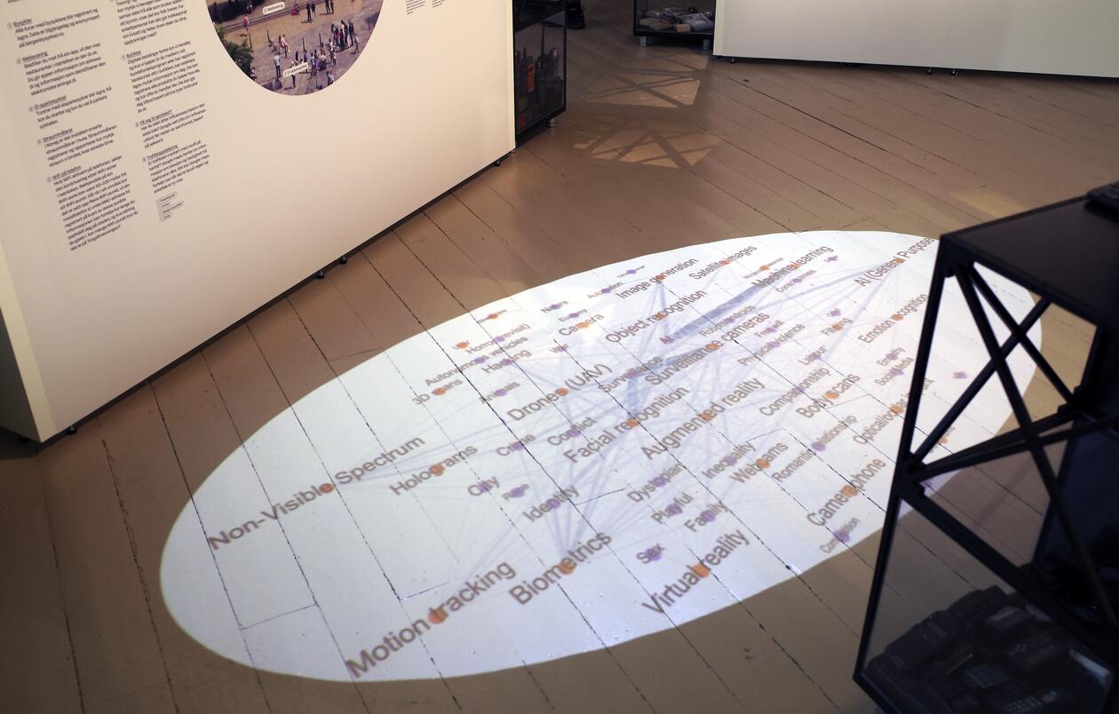 Projection on the exhibition floor