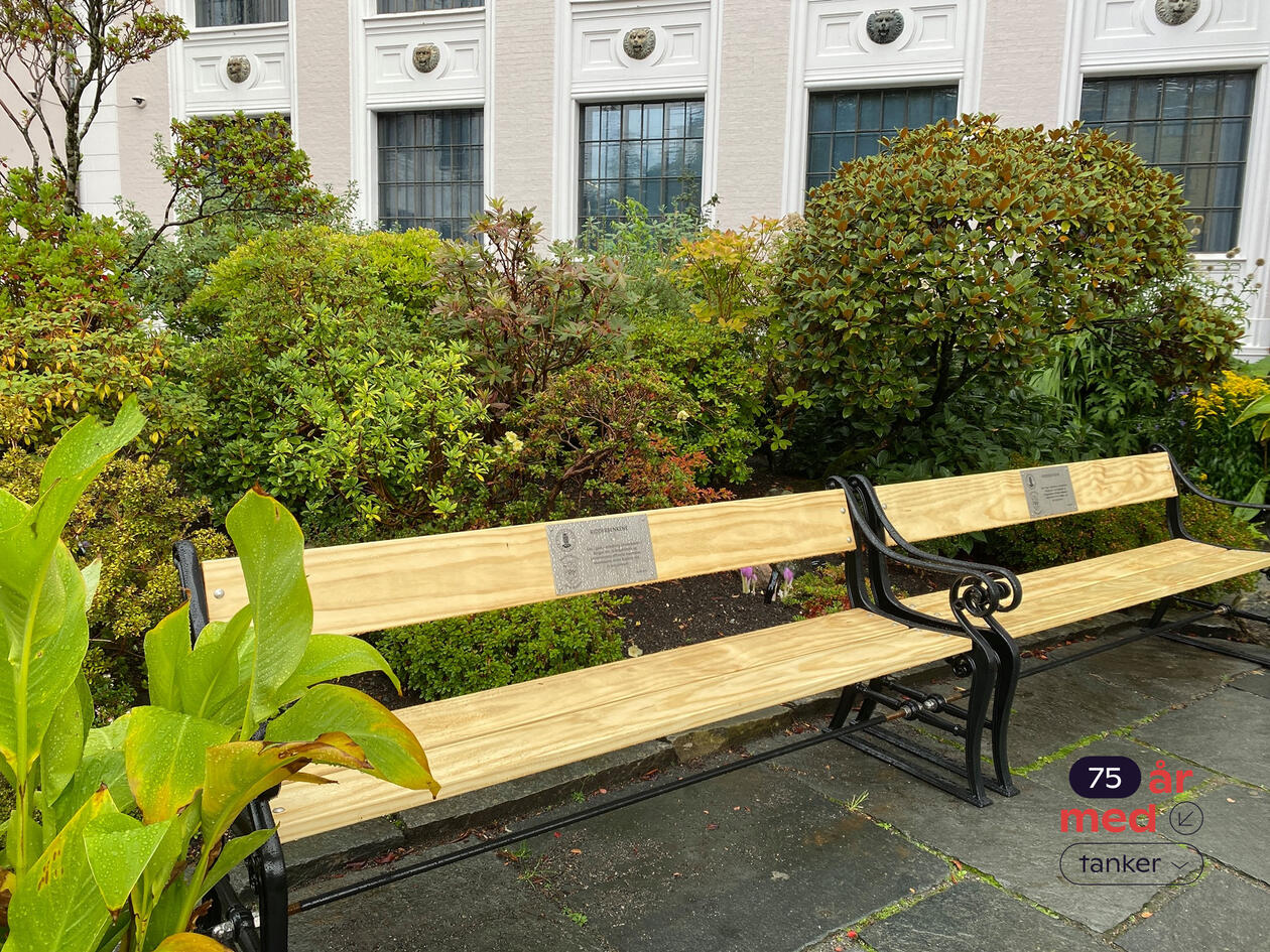 Ridderbenkene i muséhagen 