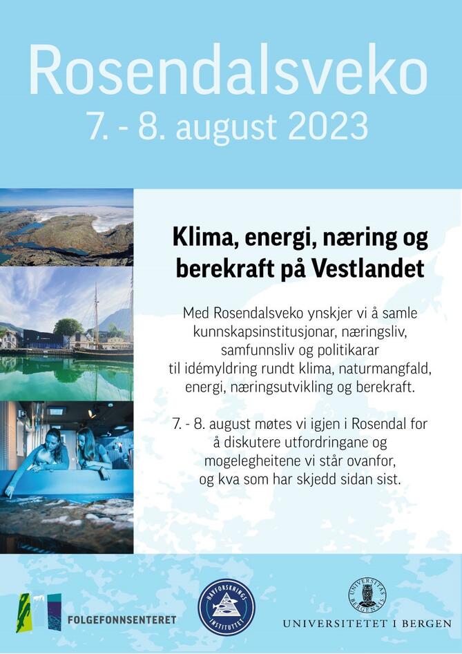 flyer for rosendalsveko 2023