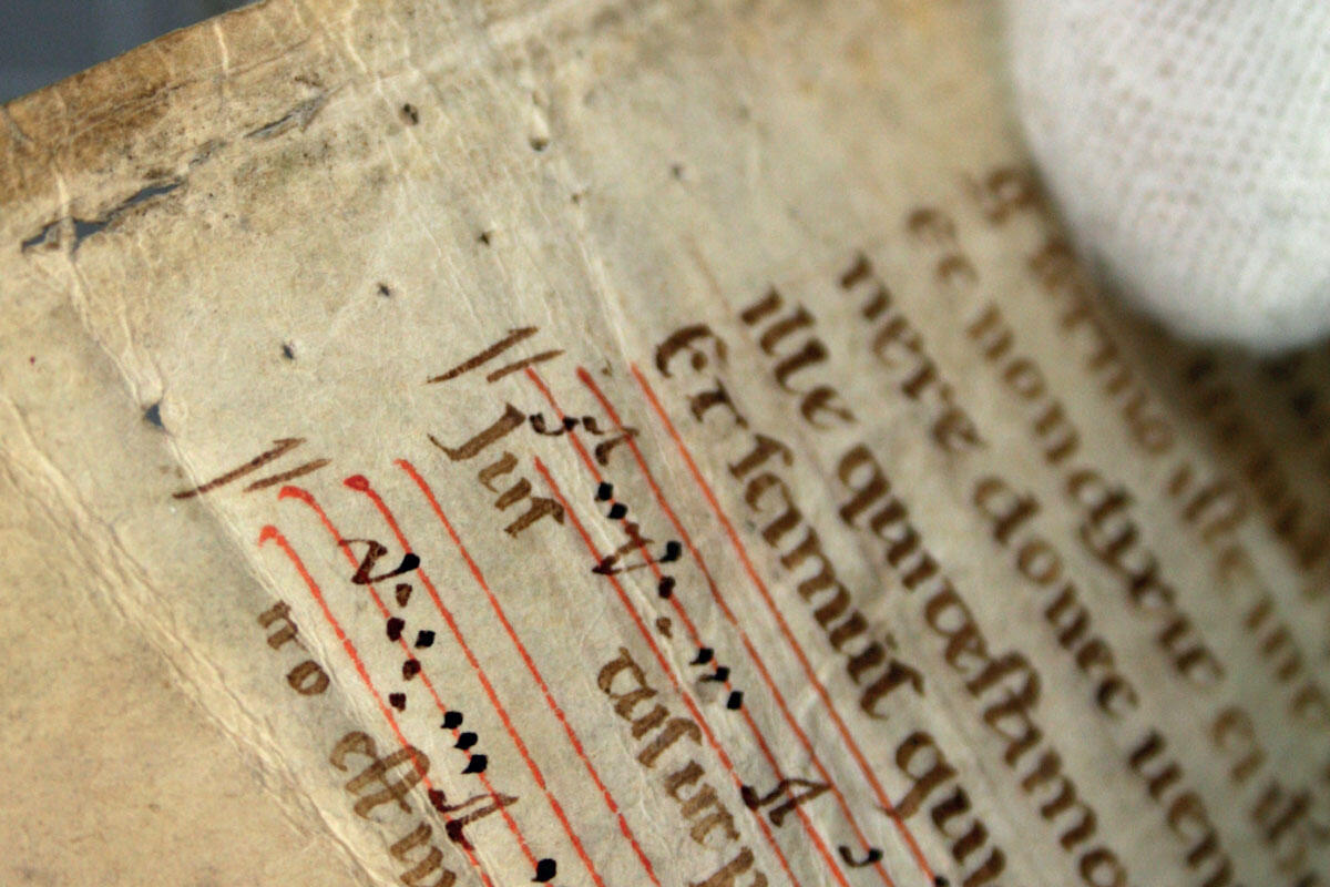 Fragment of Medieval manuscript
