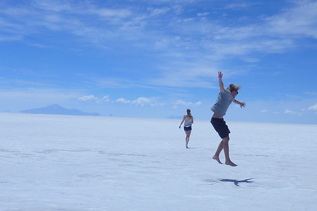 Bilde av Salar de Uyuni, en saltørken i Bolivia