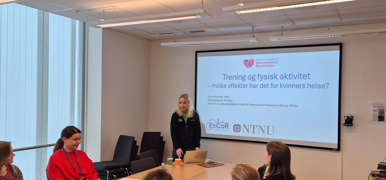 Bilde av Trine Moholdt under seminar