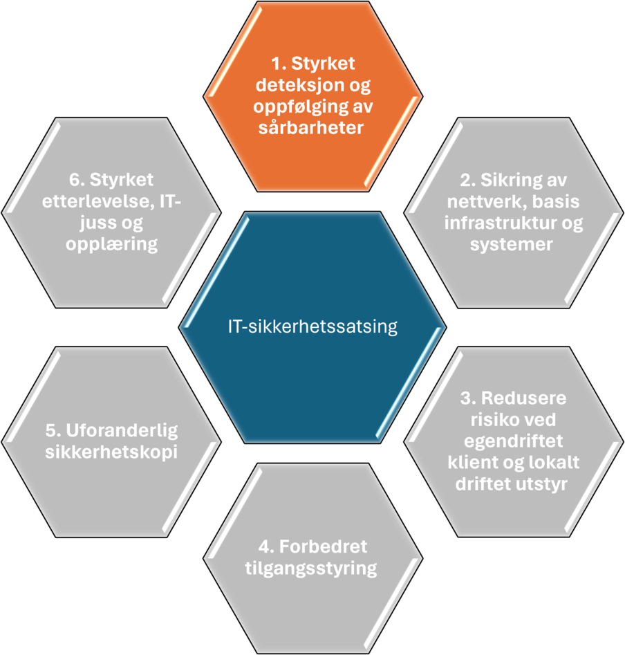 1. Styrket deteksjon og oppfølging av sårbarheter 