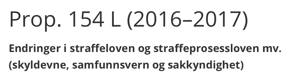 prop. 154 L (2016-2017)