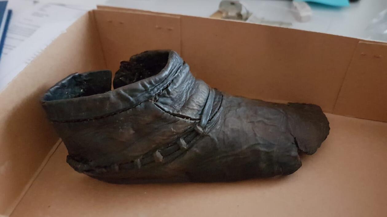 Middelalderens sko i lær fra Borgund