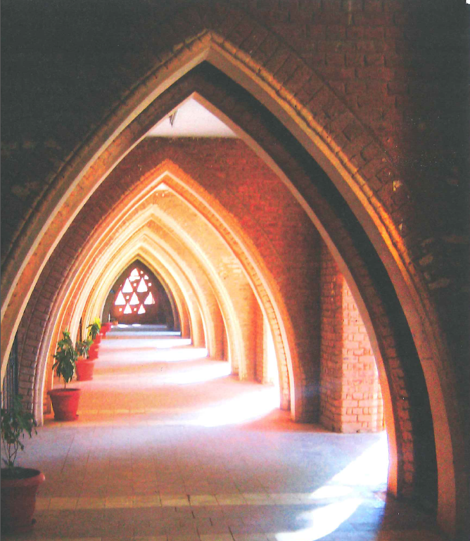 The picture show the hall into the department of anthropology at the University of Khartoum