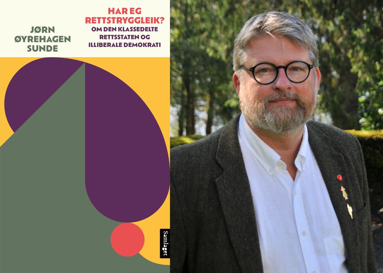 Bokomslag og portrett av Jørn Sunde