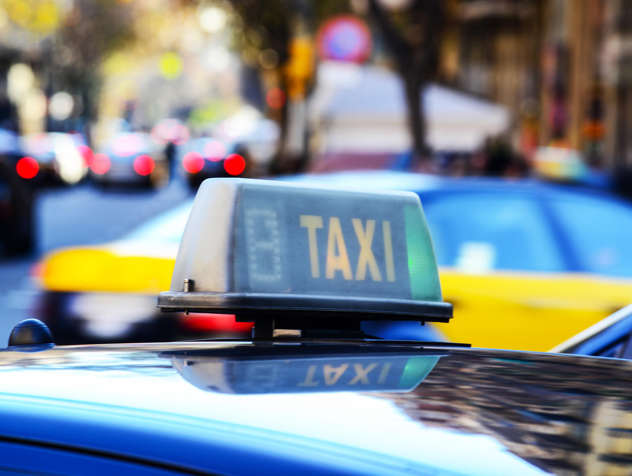 Photo of a taxi, used to accompany a news article about the so-called sharing economy.