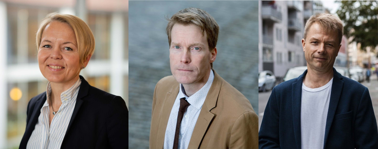 Portretter av Camilla Brautaset, Eivind Heldaas Seland og Heming Helland Gujord. 