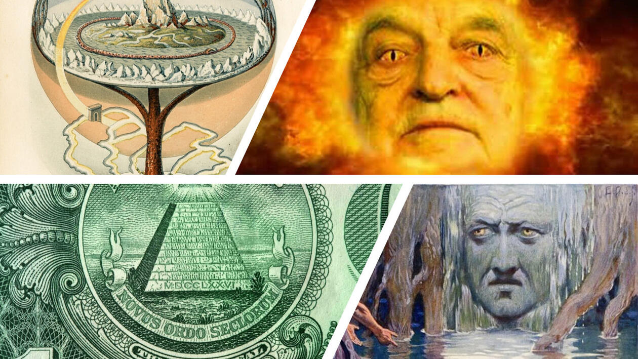 An image of old and contemporary mythologies and conspiracies