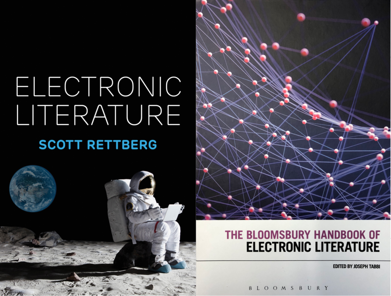 Covers of two books about electronic literature by Rettberg and Tabbi