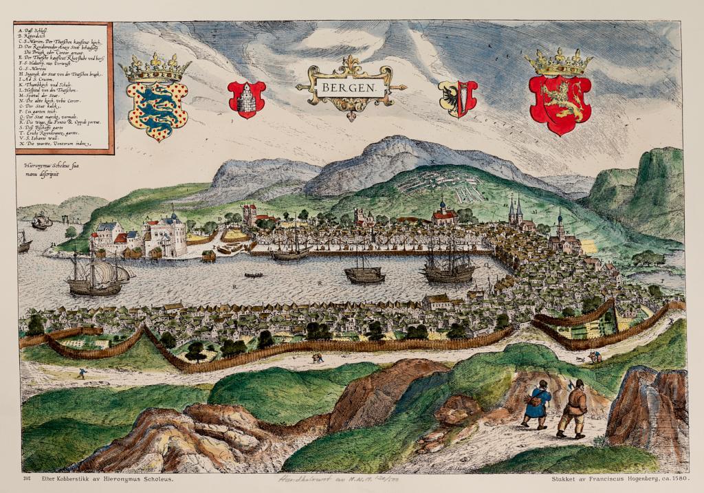 Historical Map of Bergen