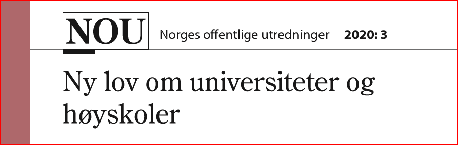 Bilde av førsteside - Ny lov om universiteter og høyskoler