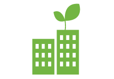 Grønt UiB Bygning logo