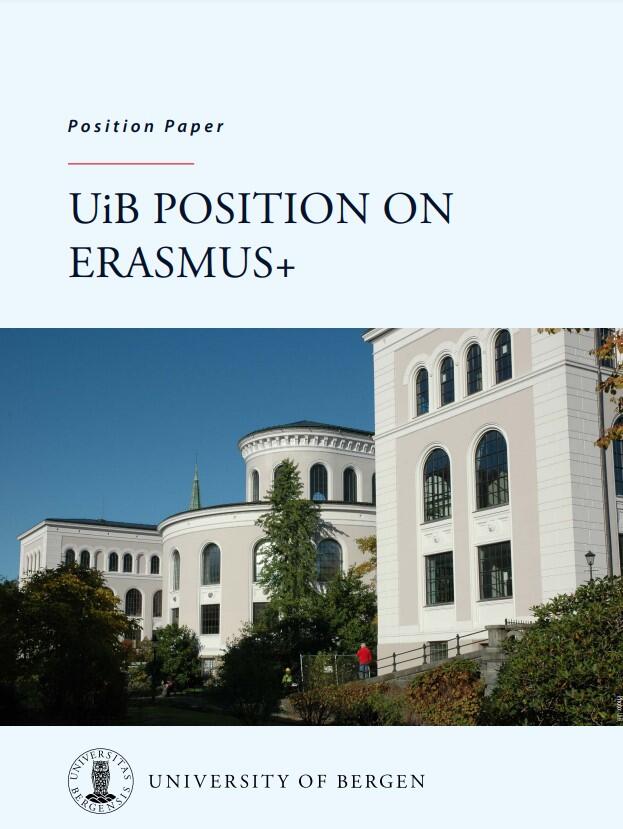 Front page of the position paper with an image of the university museum