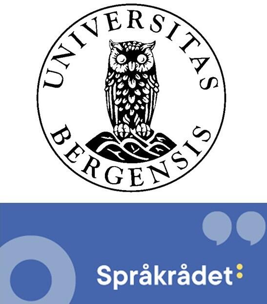 logoene til UiB og Språkrådet