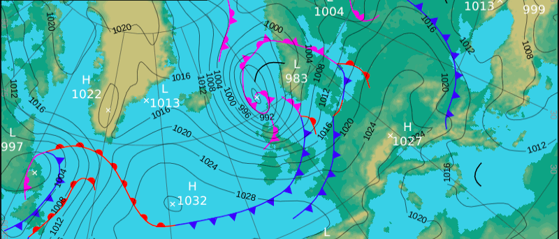 European Synoptic Weather Chart