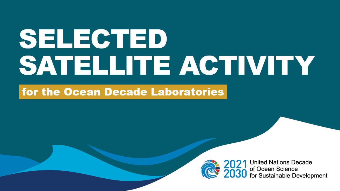 Graphic showing that this is a selected satellite activity as part of the United Nations Ocean Decade.