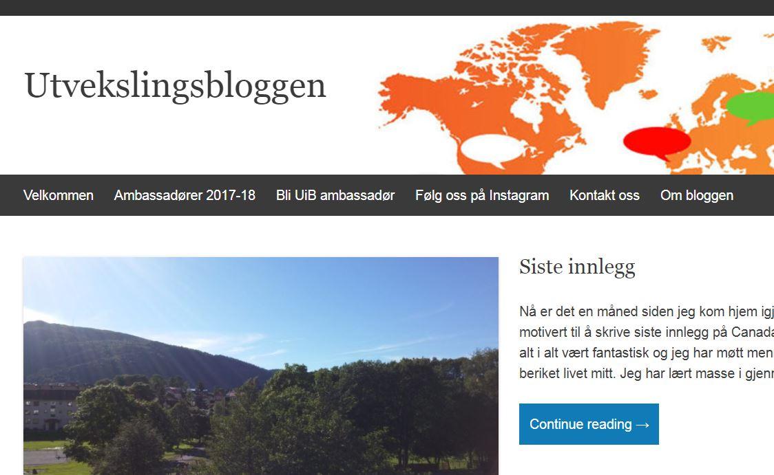 Utvekslingsbloggen utstnitt