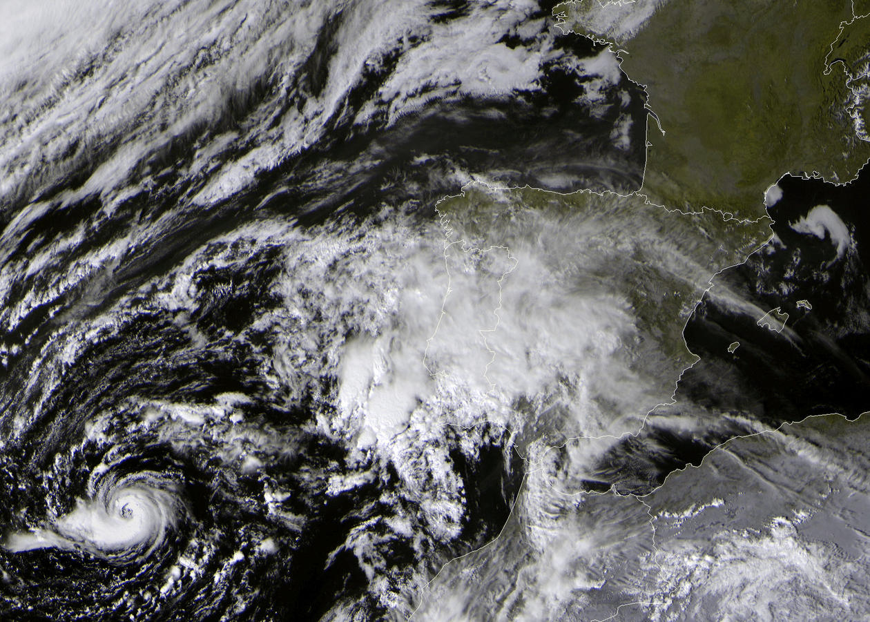 Hurricane Vince off Spain