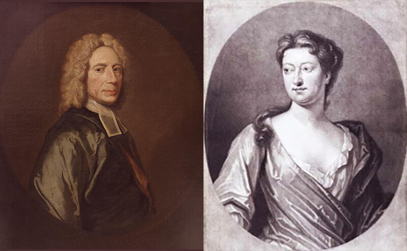 Portretter av Isaac Watts og Catharine Trotter Cockburn