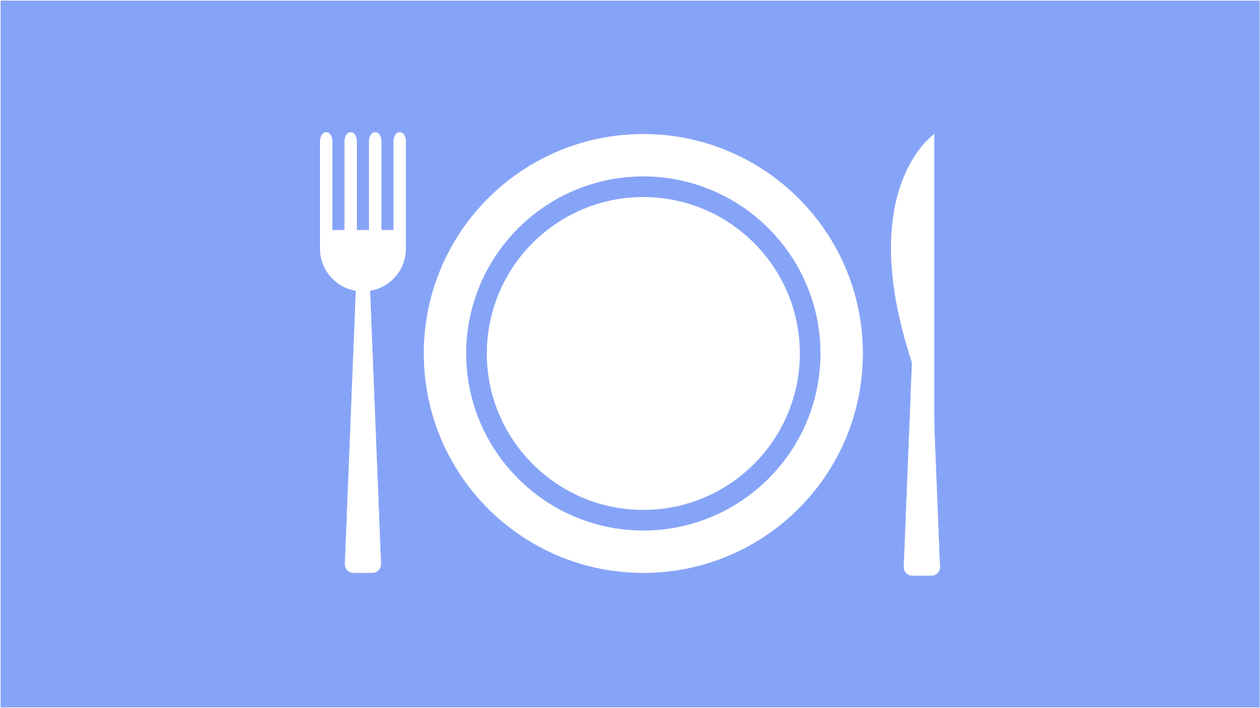 Open Science Lunch logo: Plate with knife and fork