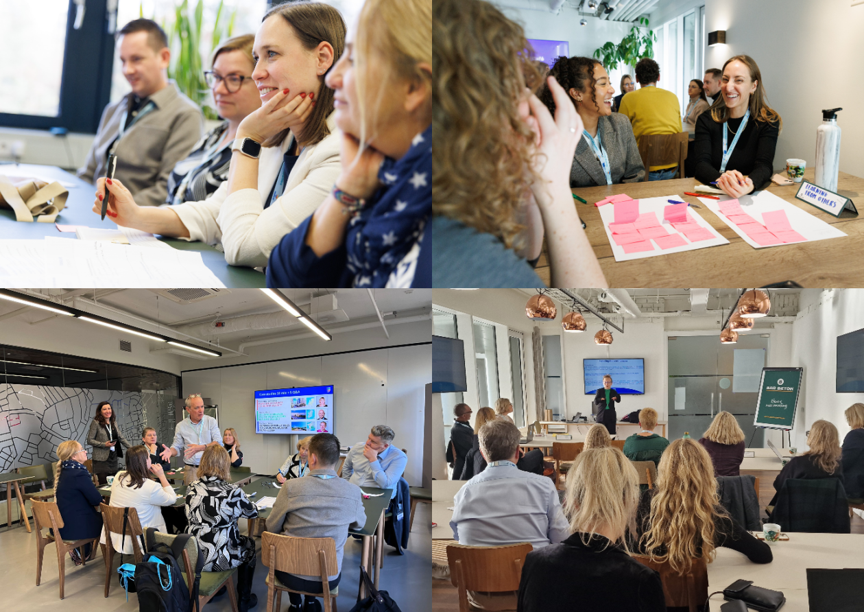 people in workshop, conference mood and migling. CHARM-EU