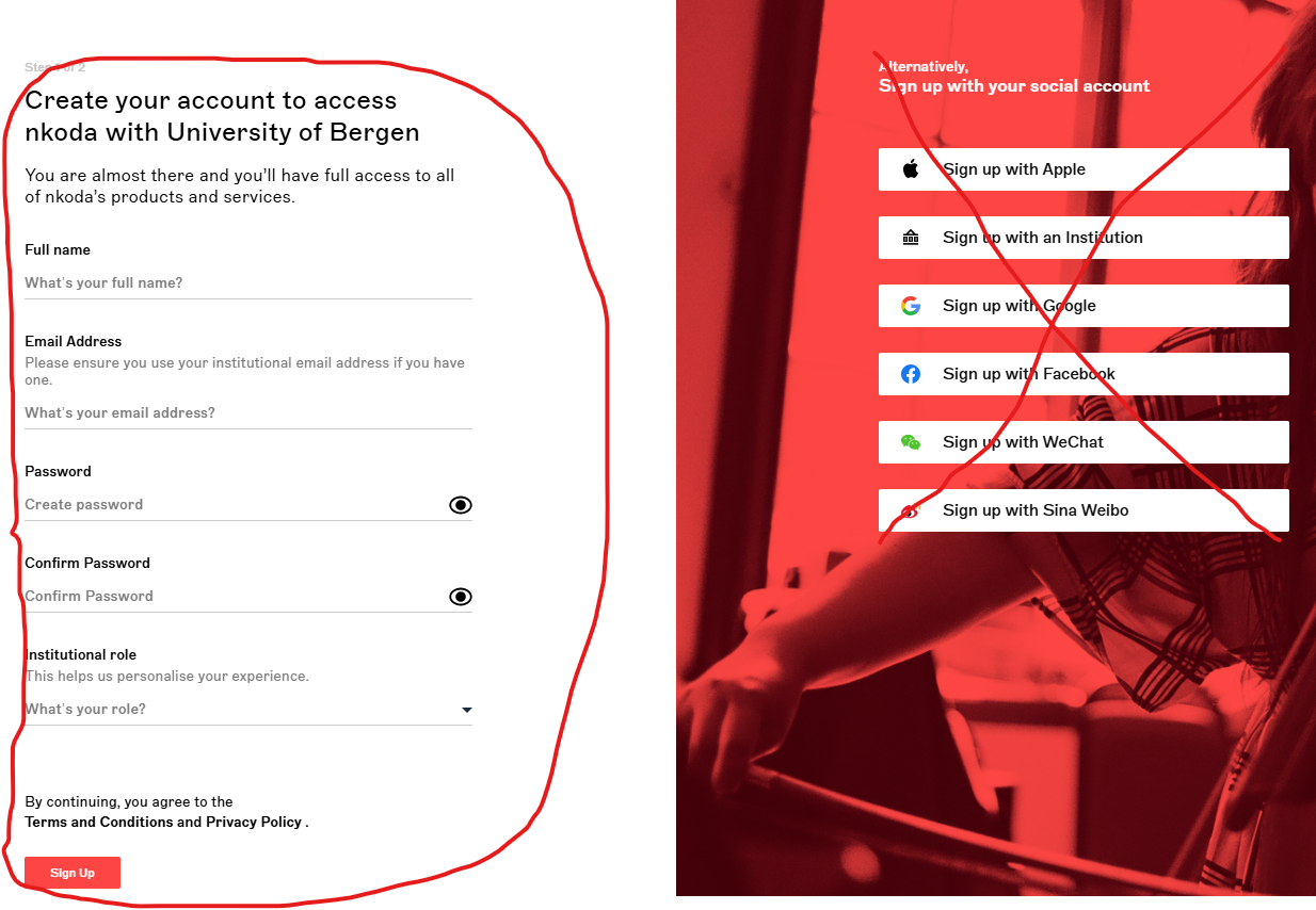 Picture showing which form to be filled out
