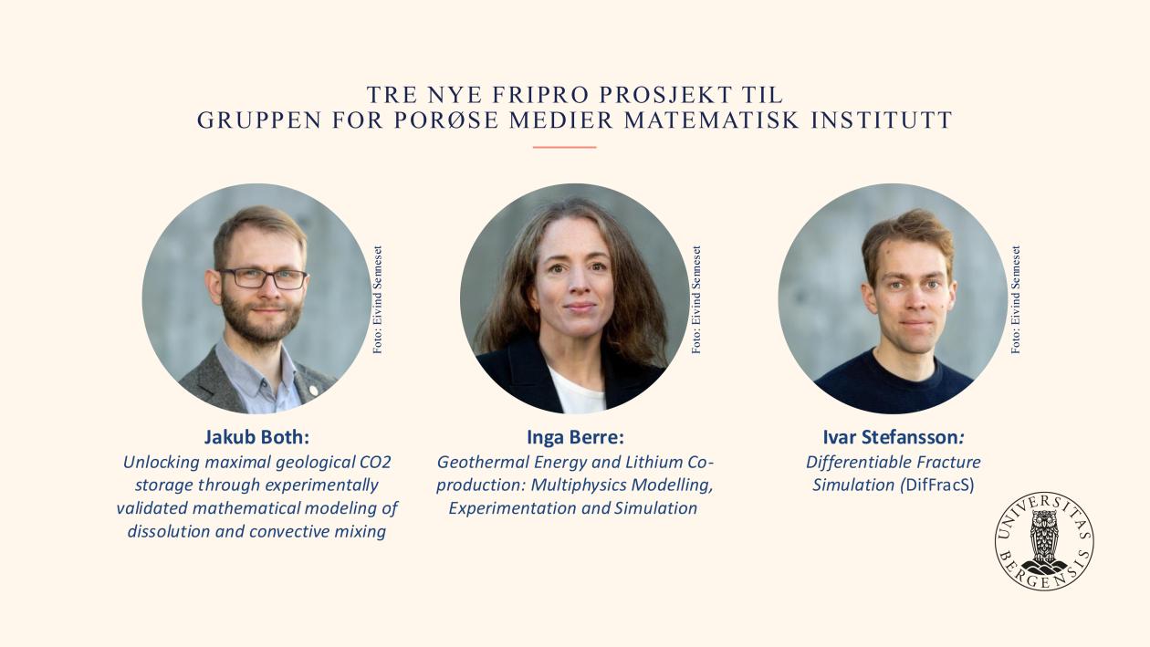 Forskningsgruppen Porøse medier har det siste året hetet hjem tre FRIPRO prosjekter