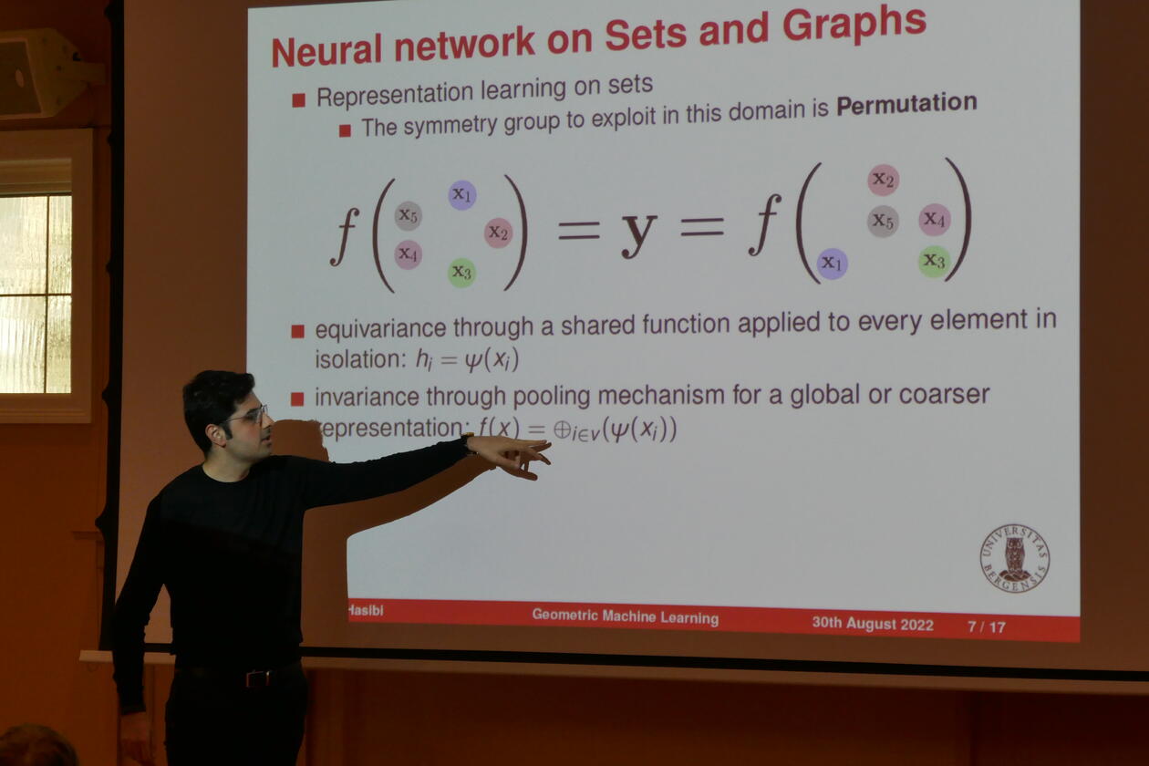 Ramin Hasabi on Geometric Machine learning and applications in Biology and Computer Vision.