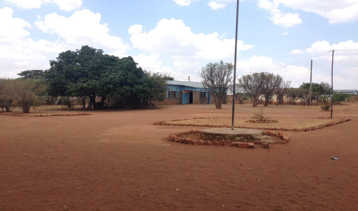 school yard in rural Zambia