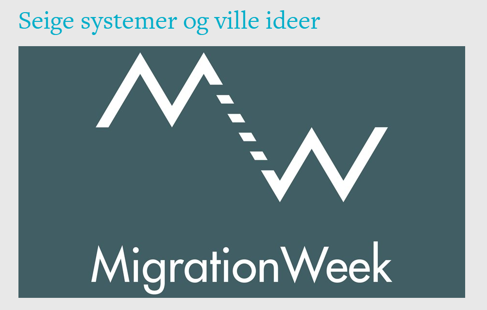Screenshot from logo MigrationWeek at Litteraturhuset