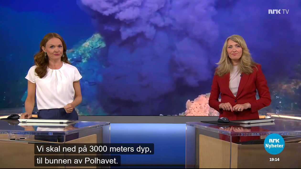 Skjermdump fra Dagsrevyen på NRK