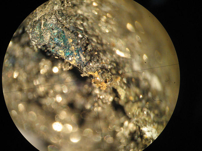 from a hydrothermal vent chimney from a hydrothermal vent chimney