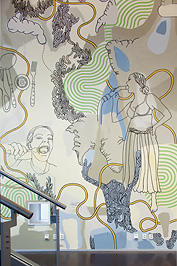 Anna S. Gudmundsdottir: Purification. Detalj av veggmaleri